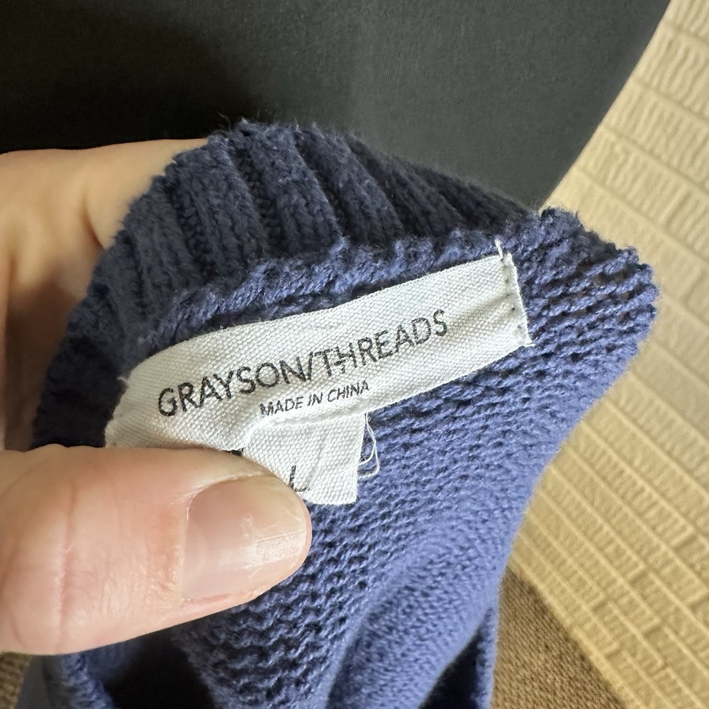 Grayson Threads Blue Teddy Bear Sweater - Picture 6 of 7